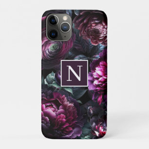Bold Moody Flowers Zwart betoverde bloementuin iPhone 11 Pro Hoesje