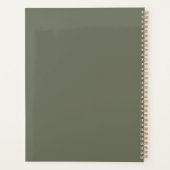 Bold Moss Green Textured Planner –  (Achterkant)