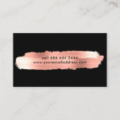 Bold MUA Typography Monogram Roos Gold Splash Visitekaartje (Achterkant)