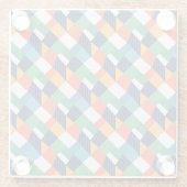 Bold Multicolour Geometric Abstract Glazen Onderzetter (Achterkant)