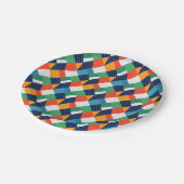 Bold Multicolour Geometric Abstract Papieren Bordje (Gekanteld)