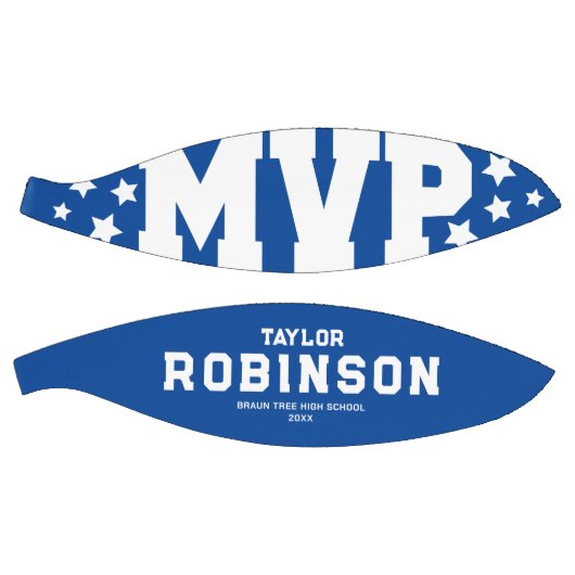 Bold MVP Spelers Naam Keepomwille Blue Basketbal (Panelen)