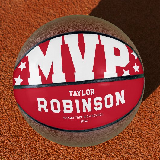Bold MVP Spelers Naam Keepomwille Red Basketbal