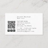 Bold Nail Tech Tarot Card Business Card Visitekaartje (Achterkant)