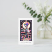 Bold Nail Tech Tarot Kaart Visitekaartje (Staand voorkant)
