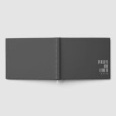 Bold Names Retro Typography Black White Wedding Gastenboek (Volledig)