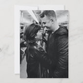 Bold Names Retro Typography Yellow Photo Weddensch Kaart (Achterkant)