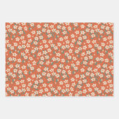 Bold Navy Roest Abstract Classy Botanical Pattern Inpakpapier Vel (Voorkant 3)