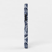 Bold Navy Rust Abstract Classy Botanical Monogram Case-Mate iPhone Case (Achterkant/rechts)