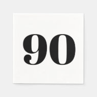 Bold Ninetieth Birthday Cocktail Napkins Servet