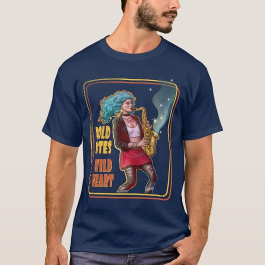 Bold Notes, Wild Heart – Saxophone Girl T-shirt (Voorkant)