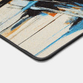 Bold Orange Blue Sweeping Lines Mid Century (Coin)