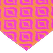 Bold Orange Hot Pink Summer Ikat Ogee Art Pattern Tafelkleed (Gekanteld)