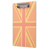Bold Oranje Union Jack British Flag Swag Klembord (Links)