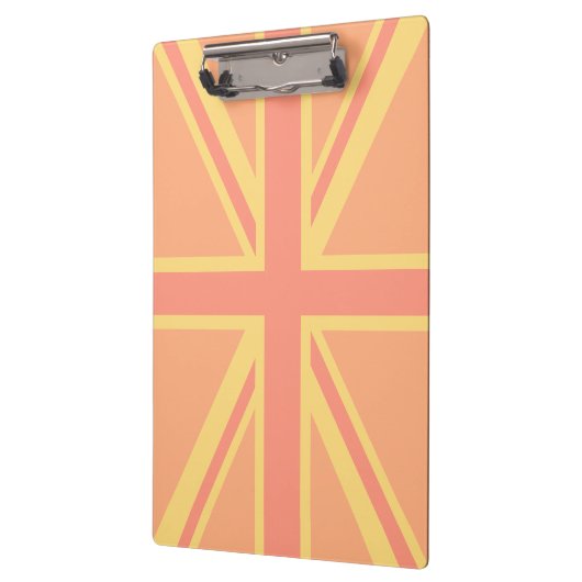 Bold Oranje Union Jack British Flag Swag Klembord (Links)
