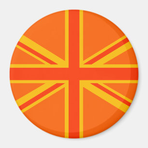 Bold Oranje Union Jack British Flag Swag Magneet