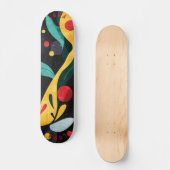 Bold Organic Flow - Moderne Abstracte minimalist Skateboard (Voorkant)