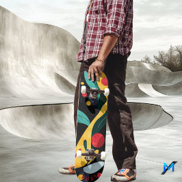 Bold Organic Flow - Moderne Abstracte minimalist Skateboard