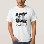 Bold “Overthinking Solves Nothing” Retro Quote T-shirt (Voorkant)