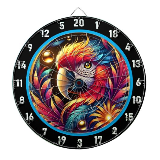 Bold Parrot Dartboard voor feesten Dartbord (Voorkant)