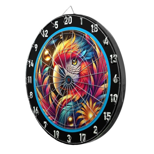 Bold Parrot Dartboard voor feesten Dartbord (Voorkant Rechts)