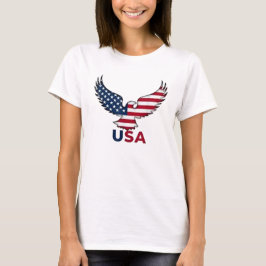 Bold Patriotic Eagle en vlag ontwerp voor Amerika T-shirt