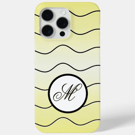 Bold Personal Initial On Mellow Butter Yellow Case-Mate iPhone Case (Achterkant)