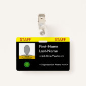 Bold "PERSONEEL"-badge Badge (Achterkant met clip)