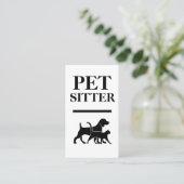 Bold Pet Sitter Visitekaartjes (Staand voorkant)