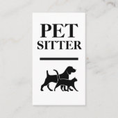 Bold Pet Sitter Visitekaartjes (Voorkant)