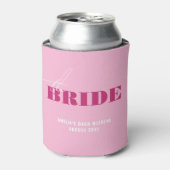 Bold Pink Bachelorette Bride Blikjeskoeler (Blikje Voorkant)