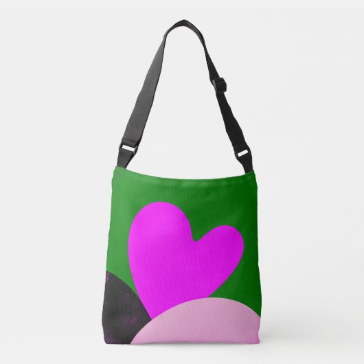 Bold Pink Heart Graphic Tote Bag (Voorkant)
