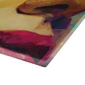 Bold Pink Hibiscus en vrouw Abstract Portret Snijplank (Hoek)