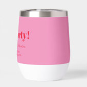 Bold Pink Red Modern 40th Birthday Custom (Arrière)