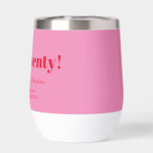 Bold Pink Red Modern 70th Birthday Custom  (Arrière)