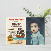 Bold Pirate Adventure Anniversaire Invitation (Debout devant)