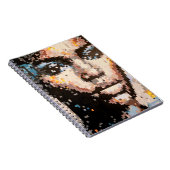 Bold Pixel Portrait in Vivid Tones Notitieboek (Rechterzijde)