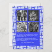 Bold Plaid Gingham Christmas Custom Photo Collage Feestdagenkaart (Achterkant)