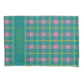 Bold Plaid Naam Kussensloop (Voorkant)
