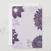 Bold Plum Botanical C'est une fille Faire-part de  (Dos)