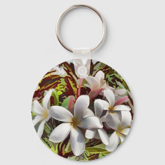 Bold Plumeria Sleutelhanger (Voorkant)