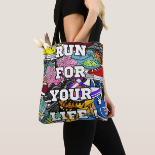 Bold Pop Art Runner Jogger Draagtas