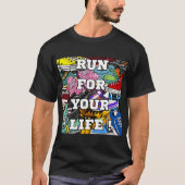 Bold Pop Art Runner Jogger T-shirt (Voorkant)