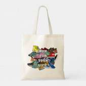 Bold Pop Art Runner Jogger Tote Bag (Achterkant)