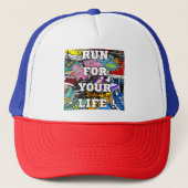 Bold Pop Art Runner Jogger Trucker Pet (Voorkant)