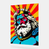 Bold Pop Art Zeus - Colorful Greek God Illustratio (Angle)
