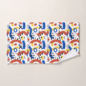 Bold Primary Colors Abstract Pattern Bath Towel (Serviette à main)