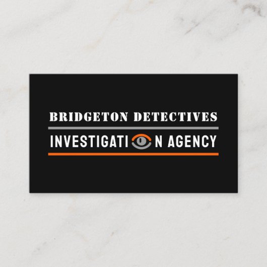 Bold Private Eye, privédetective Investigator Visitekaartje (Voorkant)