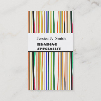 BOLD Professional Modern Striped Pattern kleurrijk Visitekaartje