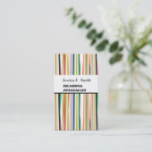 BOLD Professional Modern Striped Pattern kleurrijk Visitekaartje (Staand voorkant)